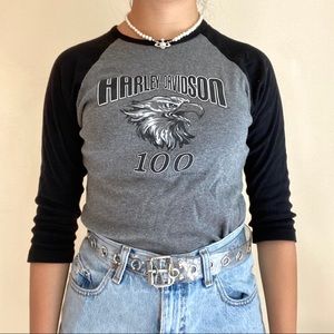 Vintage Harley Davidson baseball t shirt